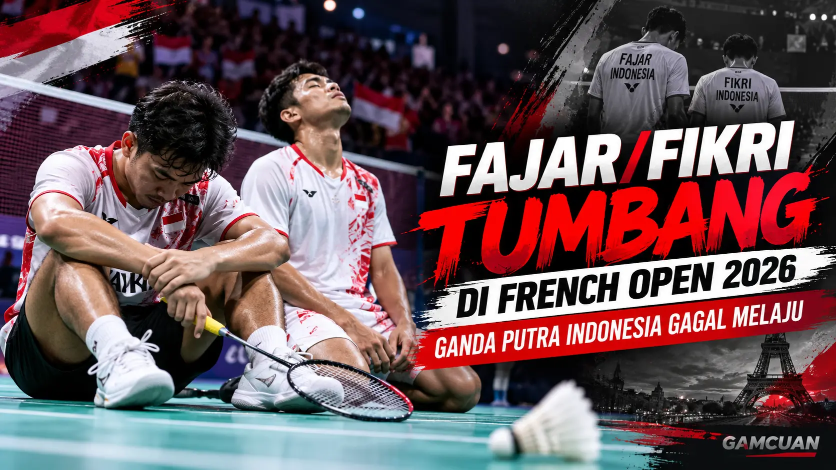 Fajar Alfian dan Muhammad Shohibul Fikri bertanding pada French Open 2026 sebelum tersingkir di babak 32 besar.