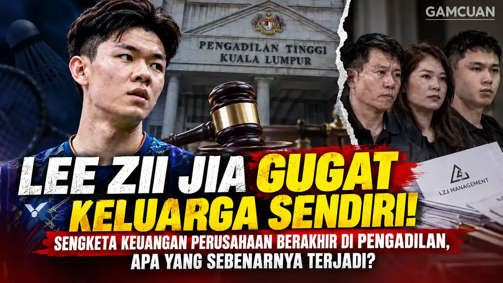 Lee Zii Jia menghadiri Pengadilan Tinggi Kuala Lumpur terkait sengketa keuangan dan pengelolaan LZJ Management pada 20 Oktober 2026.