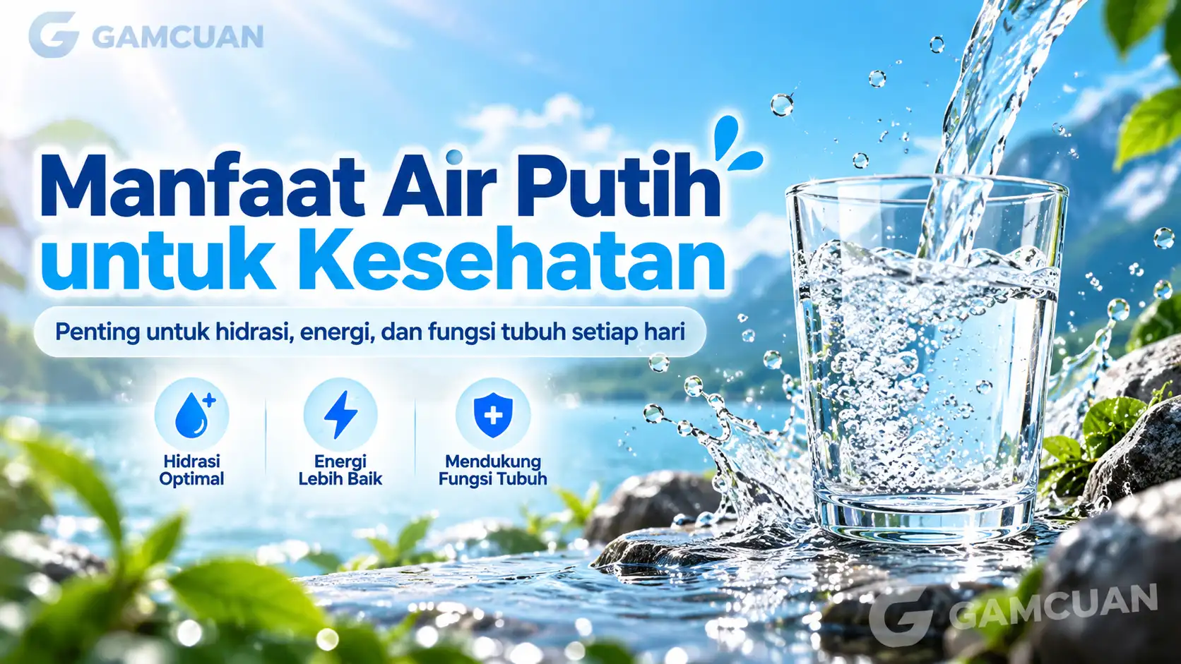 Segelas air putih sebagai ilustrasi manfaat air putih untuk kesehatan tubuh