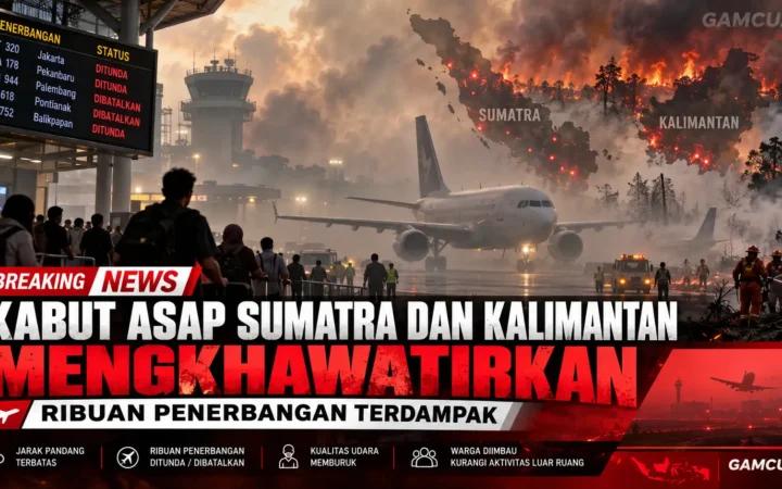 Kabut asap akibat kebakaran hutan dan lahan menyelimuti bandara di Kalimantan dan mengganggu aktivitas penerbangan.