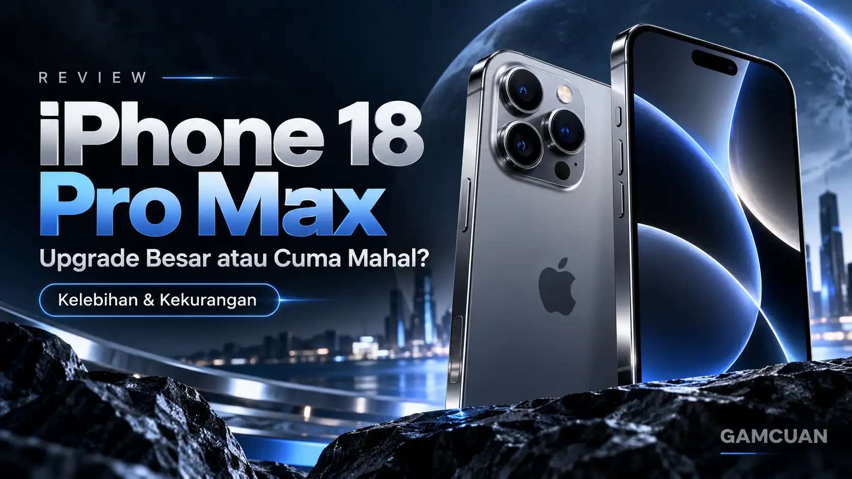 Review iPhone 18 Pro Max terbaru dengan kamera 48MP aperture variabel dan desain premium.